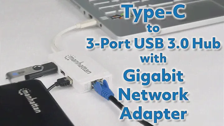 Type-C to 3-Port USB 3.0 Hub with Gigabit Network Adapter